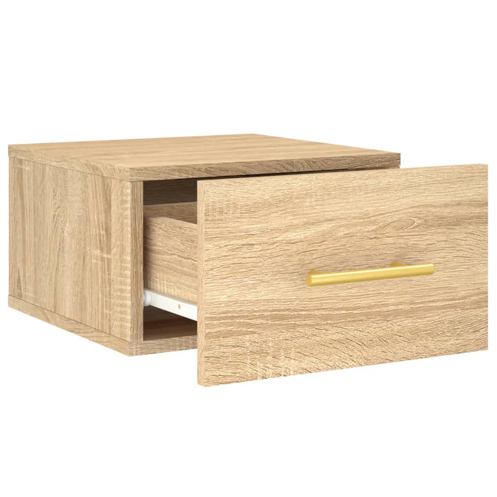 Comodino a Muro Rovere Sonoma 35x35x20 cm | homemem39
