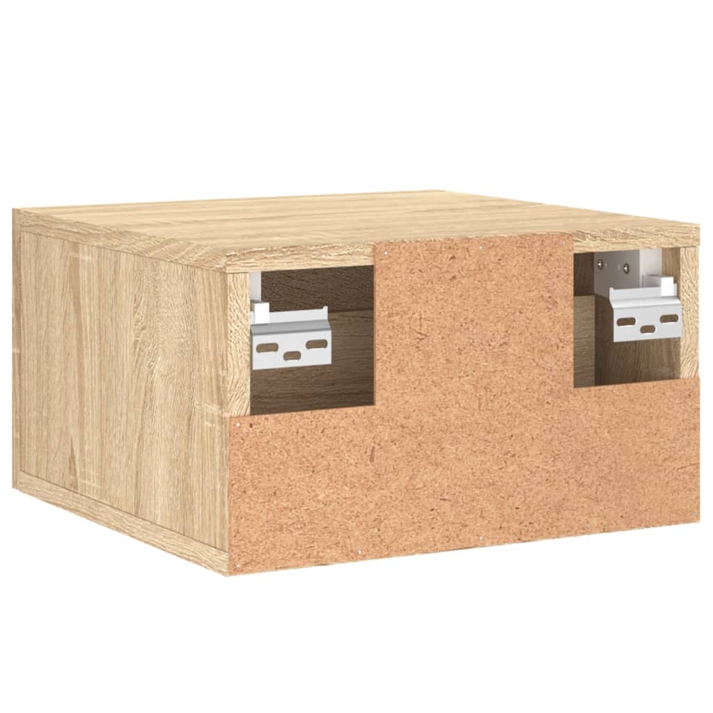 Comodino a Muro Rovere Sonoma 35x35x20 cm | homemem39