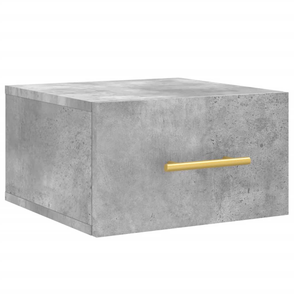 Comodino a Muro Grigio Cemento 35x35x20 cm | homemem39