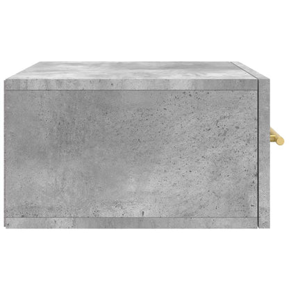 Comodino a Muro Grigio Cemento 35x35x20 cm | homemem39