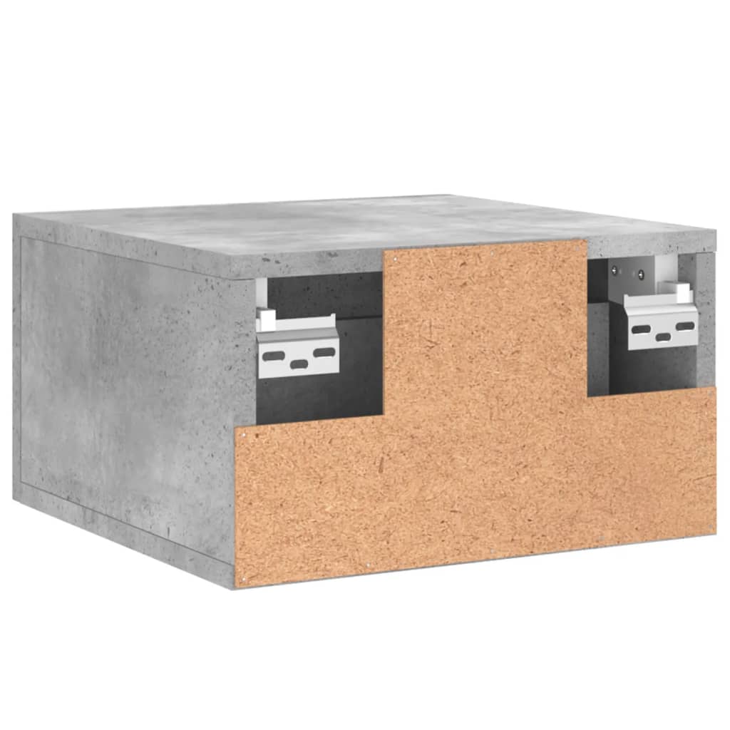 Comodini a Muro 2 pz Grigio Cemento 35x35x20 cm | homemem39
