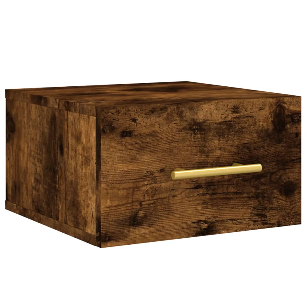 Comodino a Muro Rovere Fumo 35x35x20 cm | homemem39