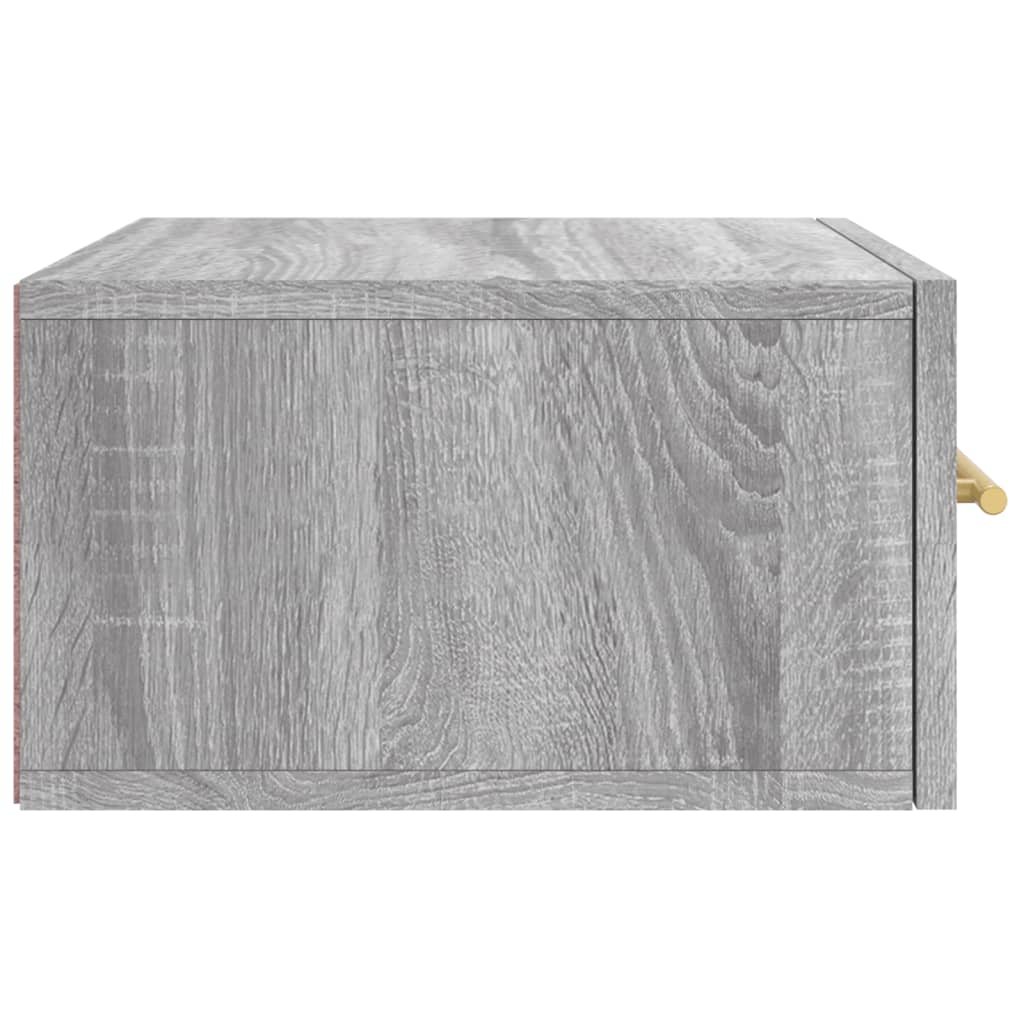 Comodino a Muro Grigio Sonoma 35x35x20 cm | homemem39