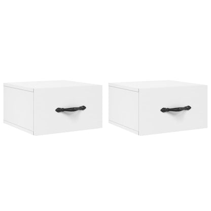 Comodini a Muro 2 pz Bianchi 35x35x20 cm - homemem39