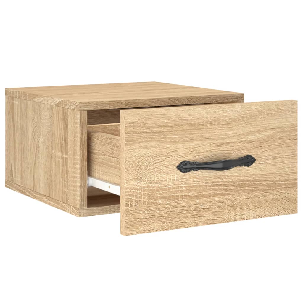 Comodini a Muro 2 pz Rovere Sonoma 35x35x20 cm | homemem39