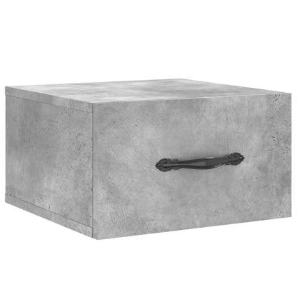 Comodino a Muro Grigio Cemento 35x35x20 cm | homemem39