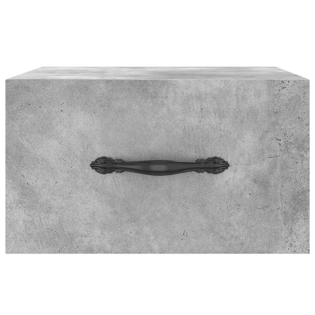 Comodino a Muro Grigio Cemento 35x35x20 cm | homemem39