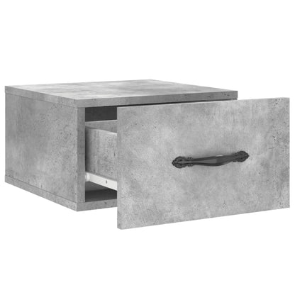 Comodino a Muro Grigio Cemento 35x35x20 cm | homemem39