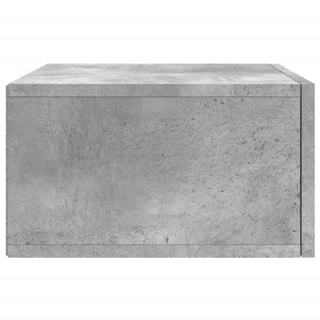 Comodino a Muro Grigio Cemento 35x35x20 cm | homemem39