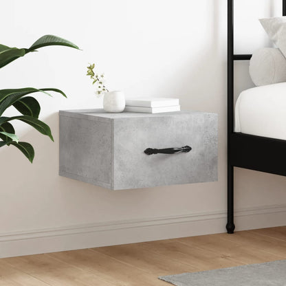 Comodino a Muro Grigio Cemento 35x35x20 cm | homemem39