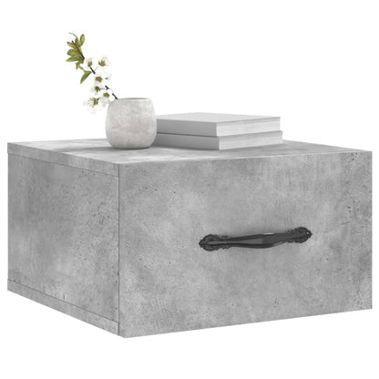 Comodini a Muro 2 pz Grigio Cemento 35x35x20 cm | homemem39