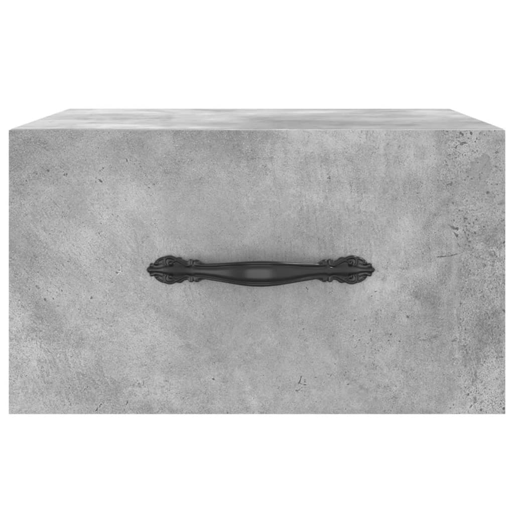 Comodini a Muro 2 pz Grigio Cemento 35x35x20 cm | homemem39