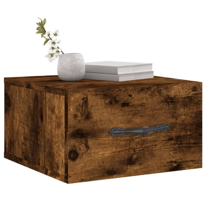 Comodino a Muro Rovere Fumo 35x35x20 cm | homemem39
