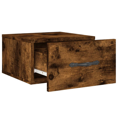 Comodino a Muro Rovere Fumo 35x35x20 cm | homemem39