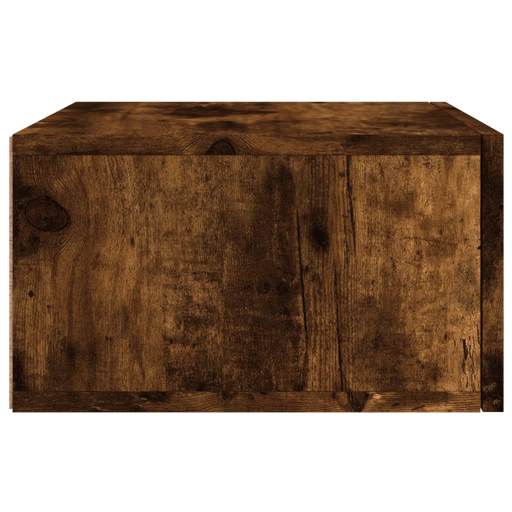 Comodini a Muro 2 pz Rovere Fumo 35x35x20 cm | homemem39