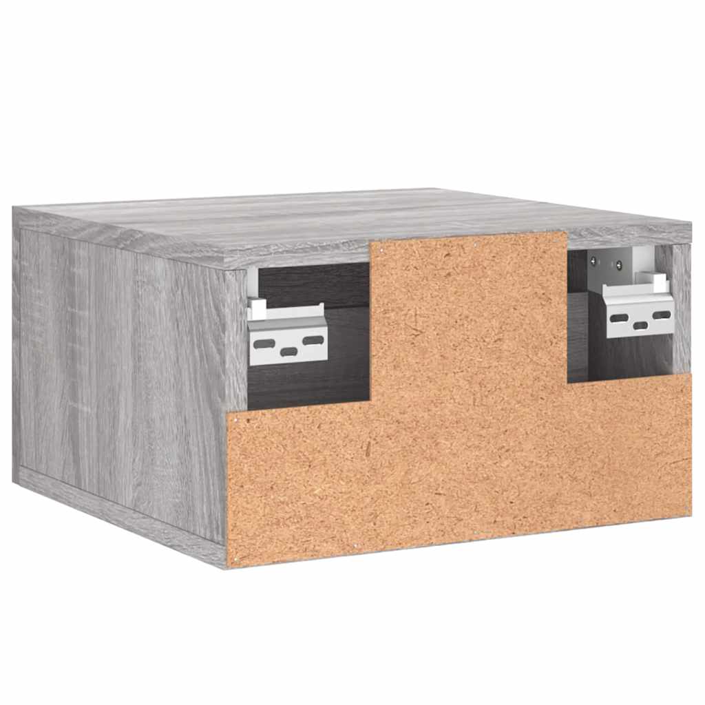 Comodino a Muro Grigio Sonoma 35x35x20 cm | homemem39