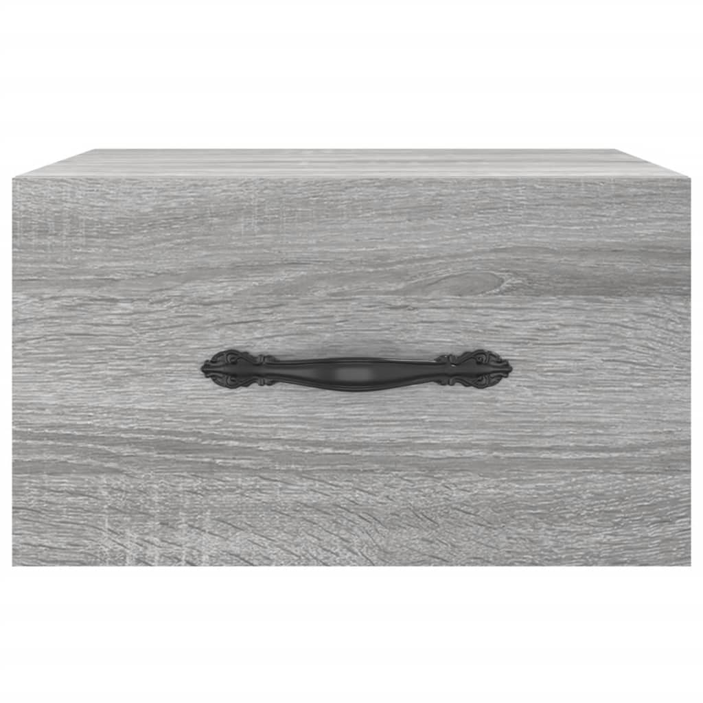 Comodini a Muro 2 pz Grigio Sonoma 35x35x20 cm | homemem39