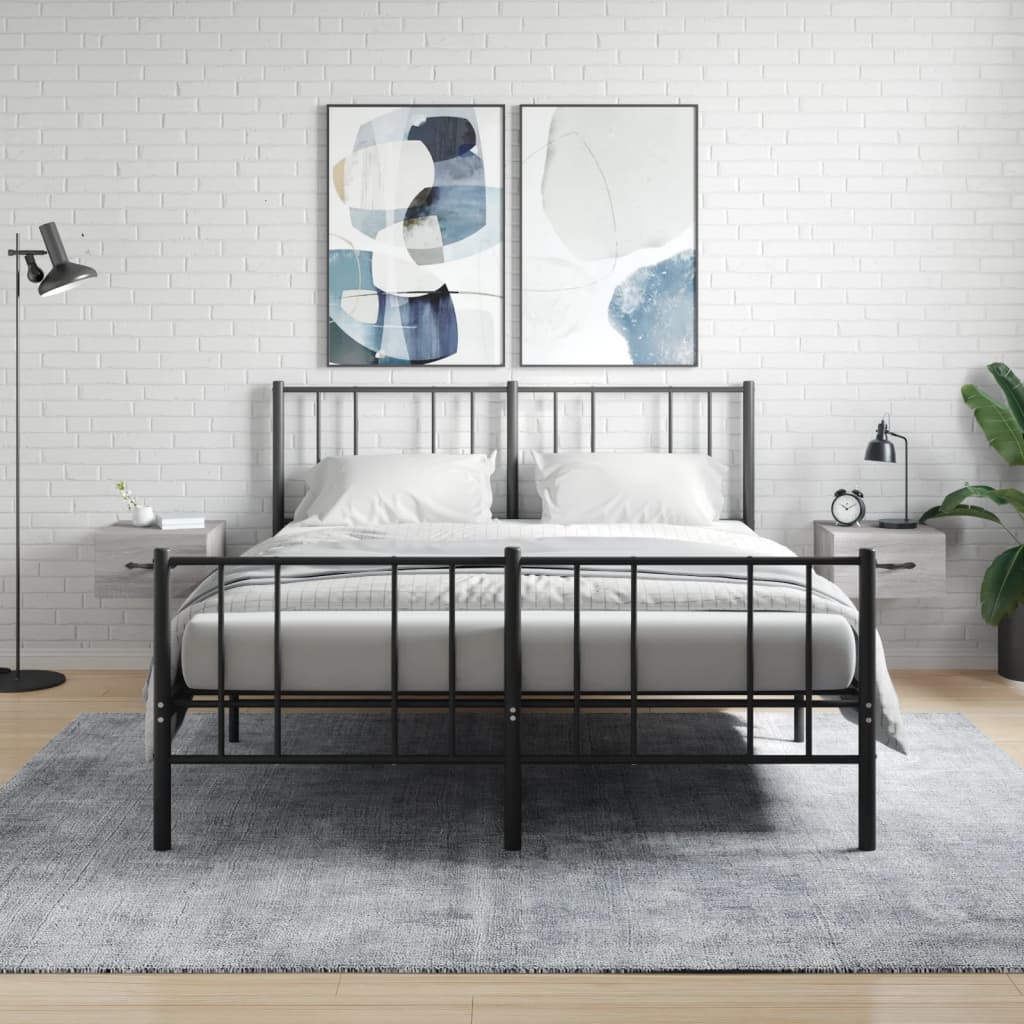 Comodini a Muro 2 pz Grigio Sonoma 35x35x20 cm | homemem39