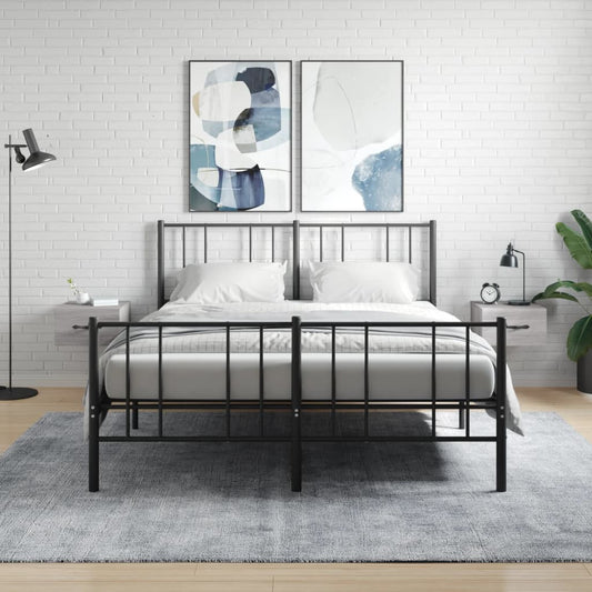 Comodini a Muro 2 pz Grigio Sonoma 35x35x20 cm | homemem39
