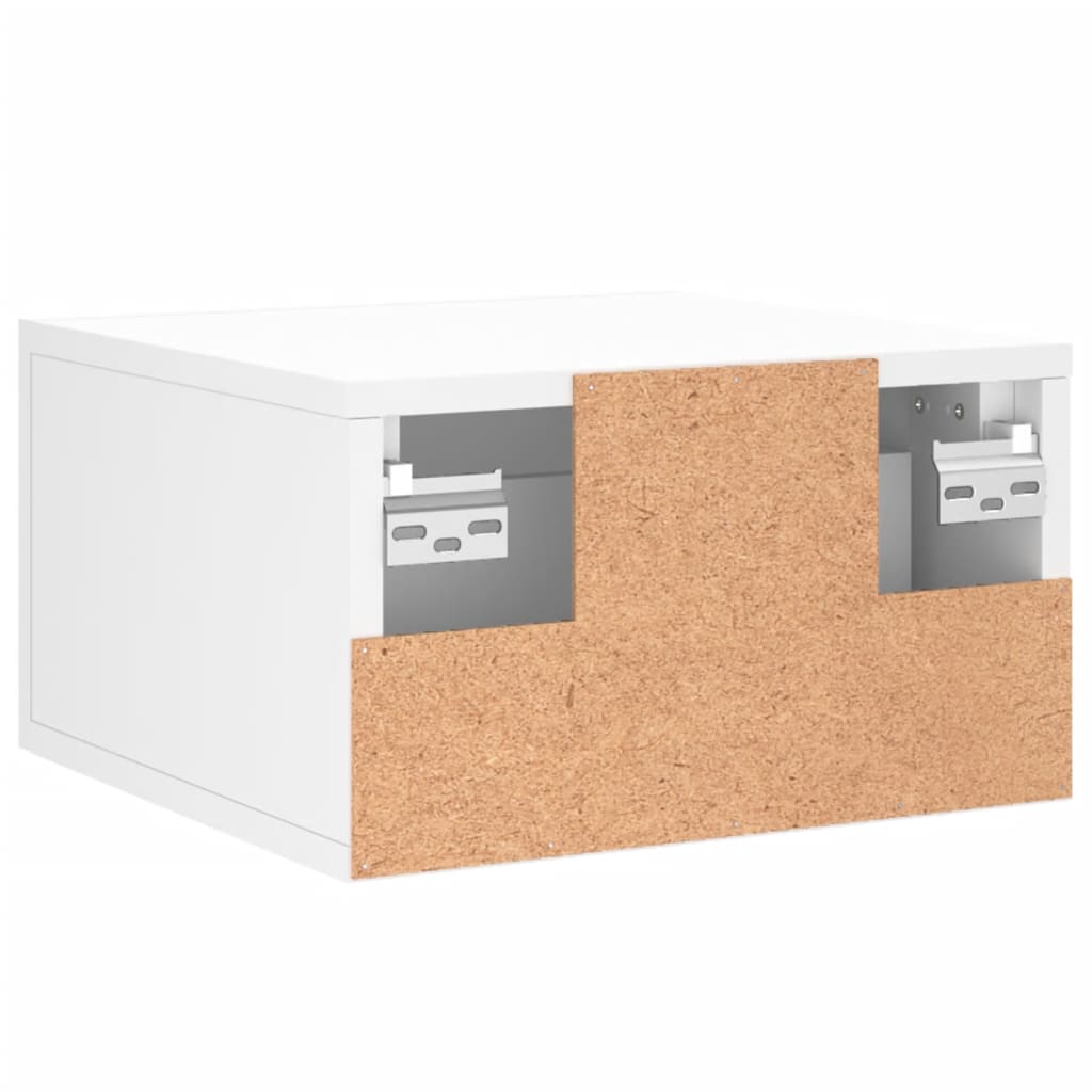 Comodino a Muro Bianco 35x35x20 cm | homemem39
