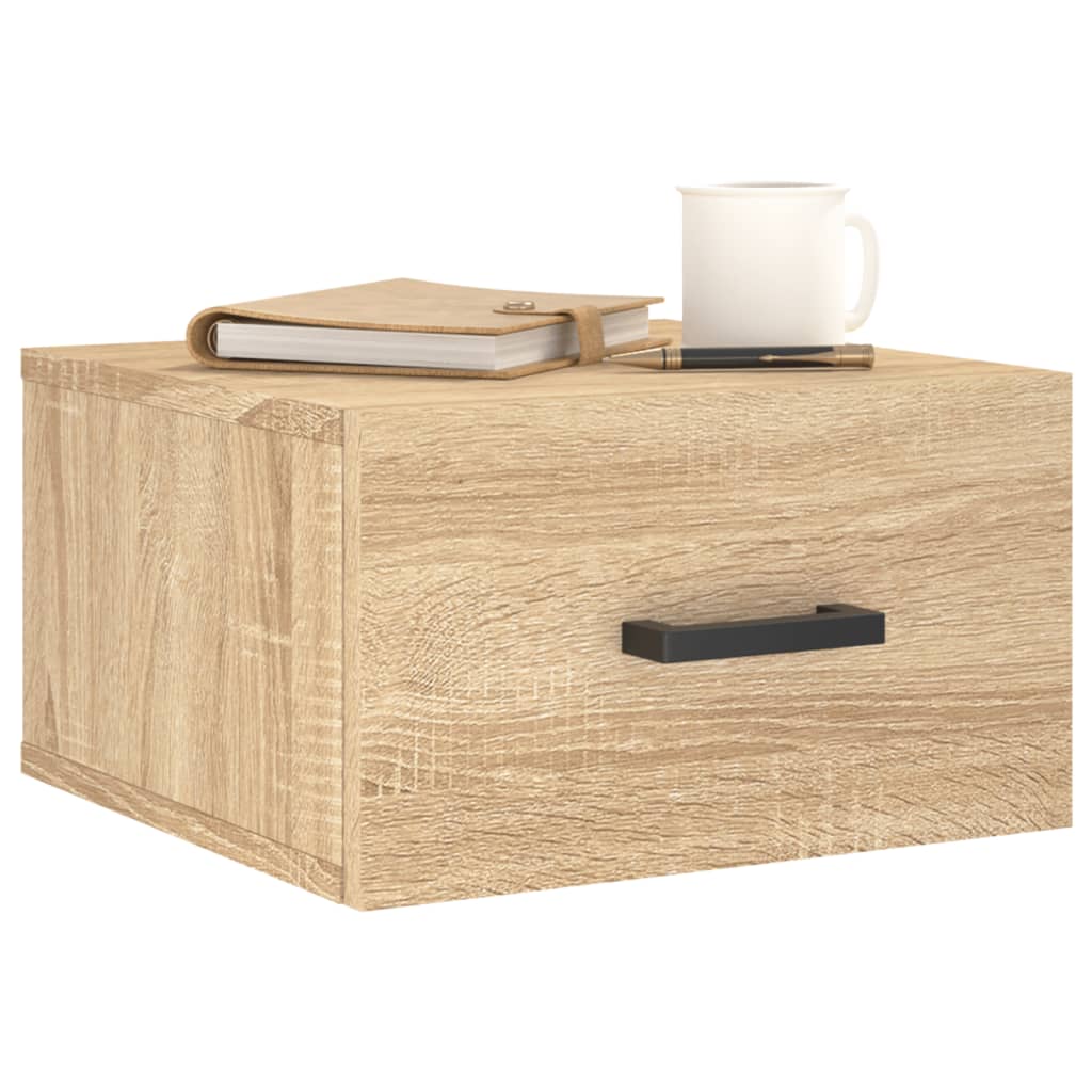 Comodino a Muro Rovere Sonoma 35x35x20 cm | homemem39