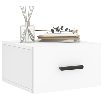 Comodino a Muro Bianco 35x35x20 cm | homemem39