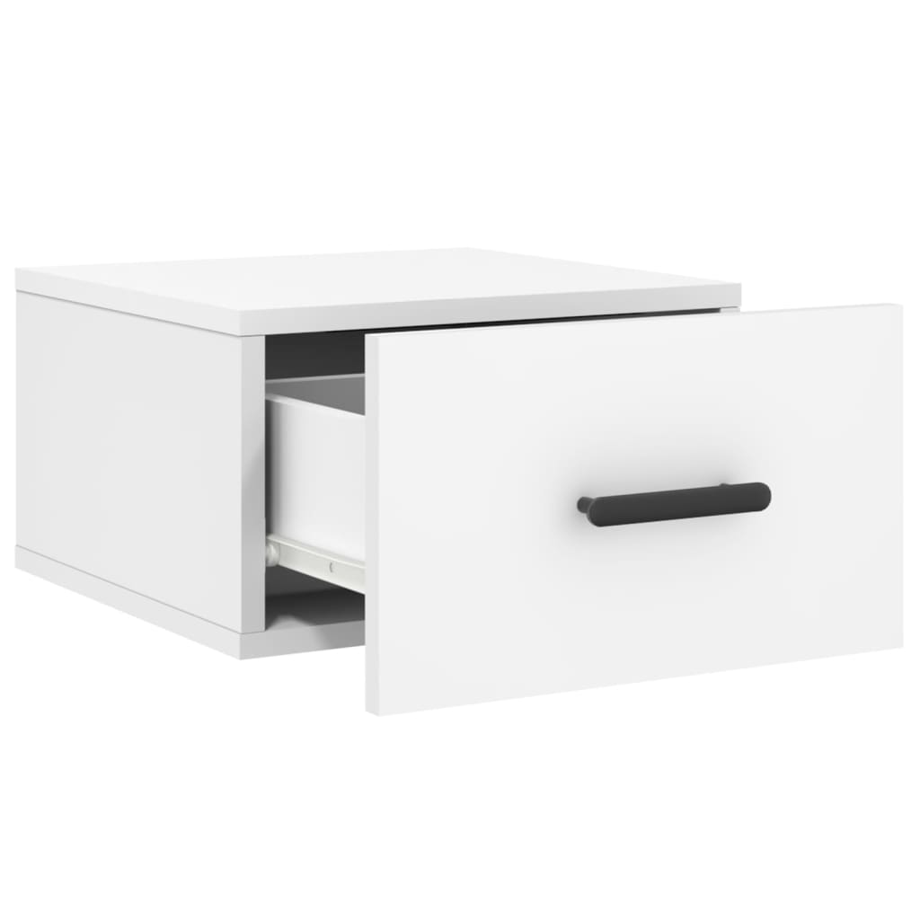 Comodini a Muro 2 pz Bianchi 35x35x20 cm | homemem39