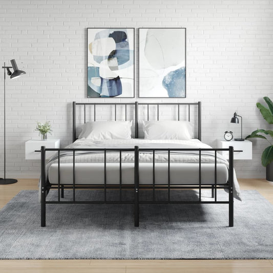 Comodini a Muro 2 pz Bianchi 35x35x20 cm