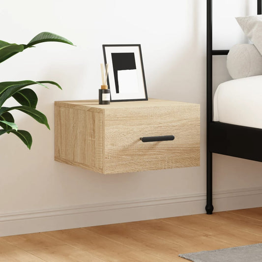 Comodino a Muro Rovere Sonoma 35x35x20 cm | homemem39