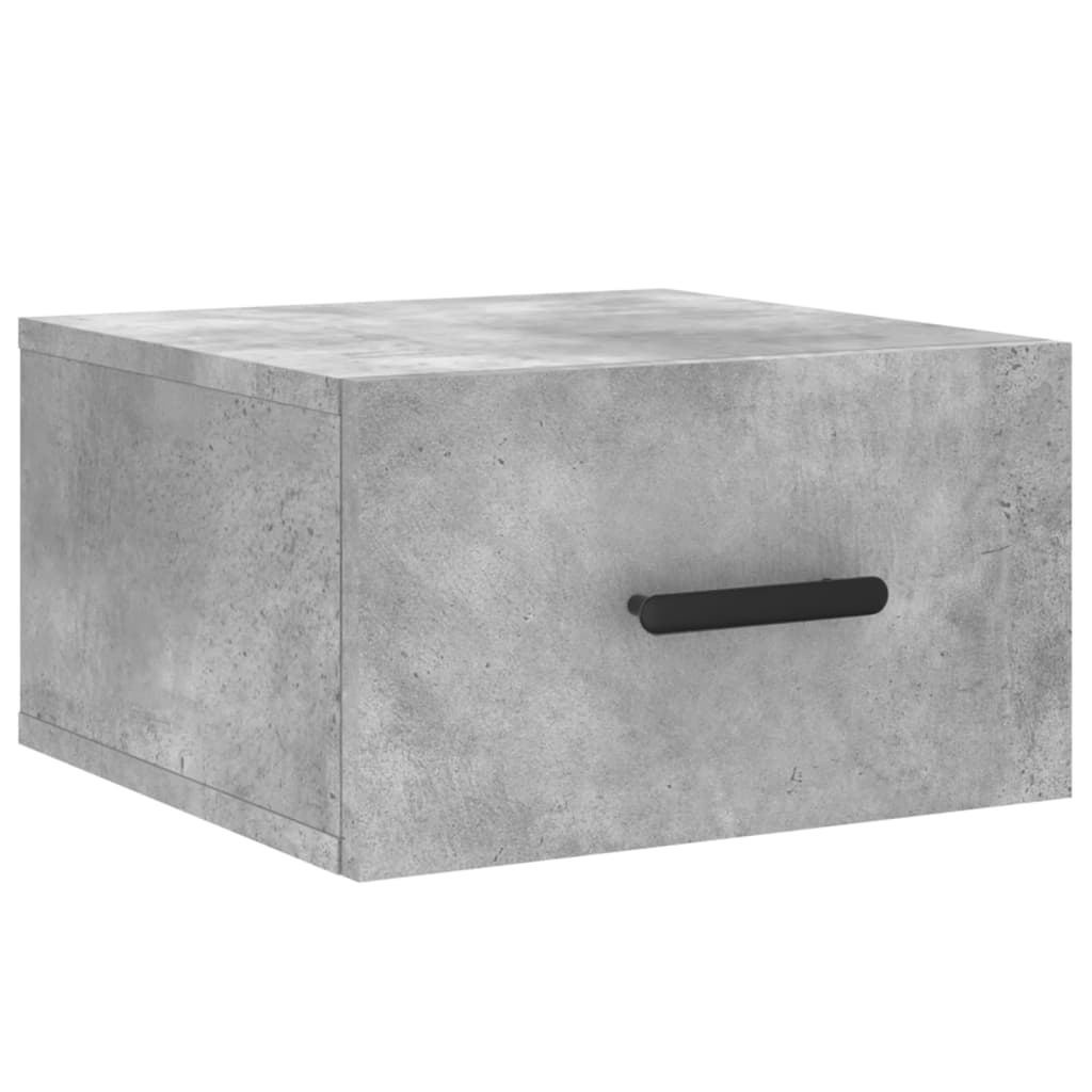 Comodino a Muro Grigio Cemento 35x35x20 cm | homemem39