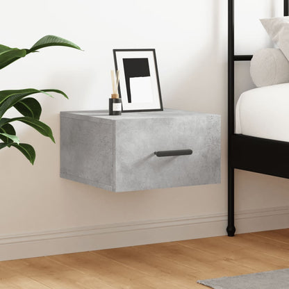 Comodino a Muro Grigio Cemento 35x35x20 cm | homemem39