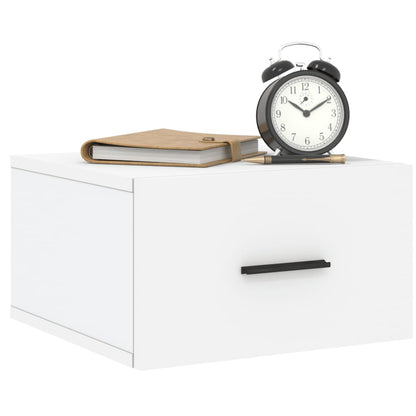 Comodino a Muro Bianco 35x35x20 cm | homemem39