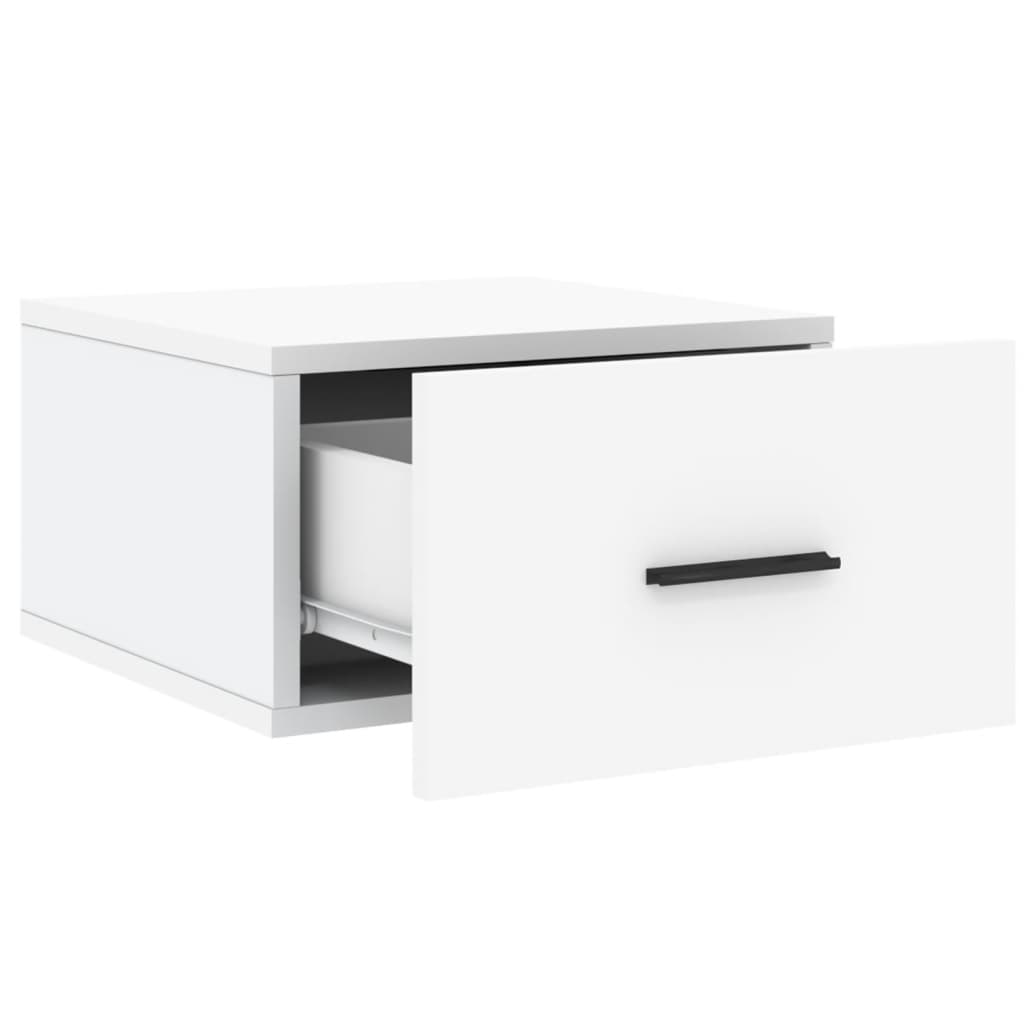 Comodini a Muro 2 pz Bianchi 35x35x20 cm | homemem39