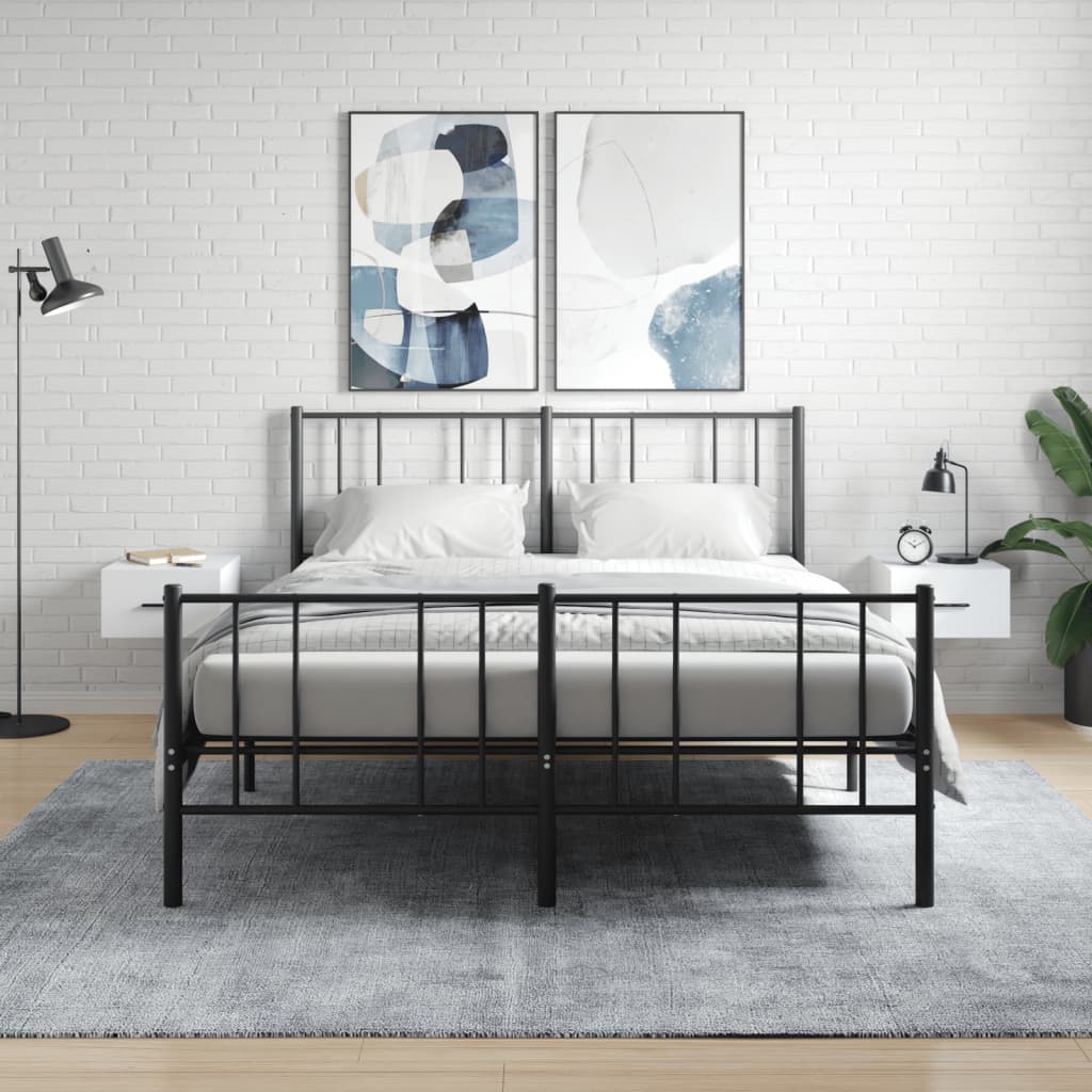 Comodini a Muro 2 pz Bianchi 35x35x20 cm | homemem39