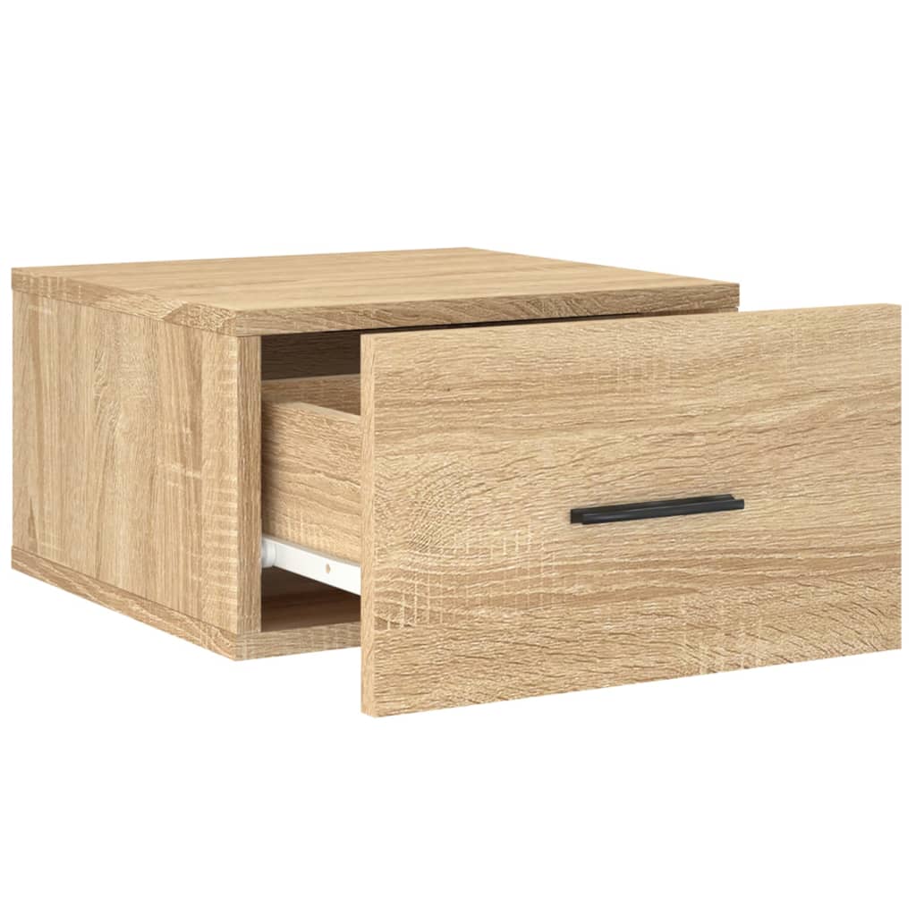 Comodino a Muro Rovere Sonoma 35x35x20 cm | homemem39