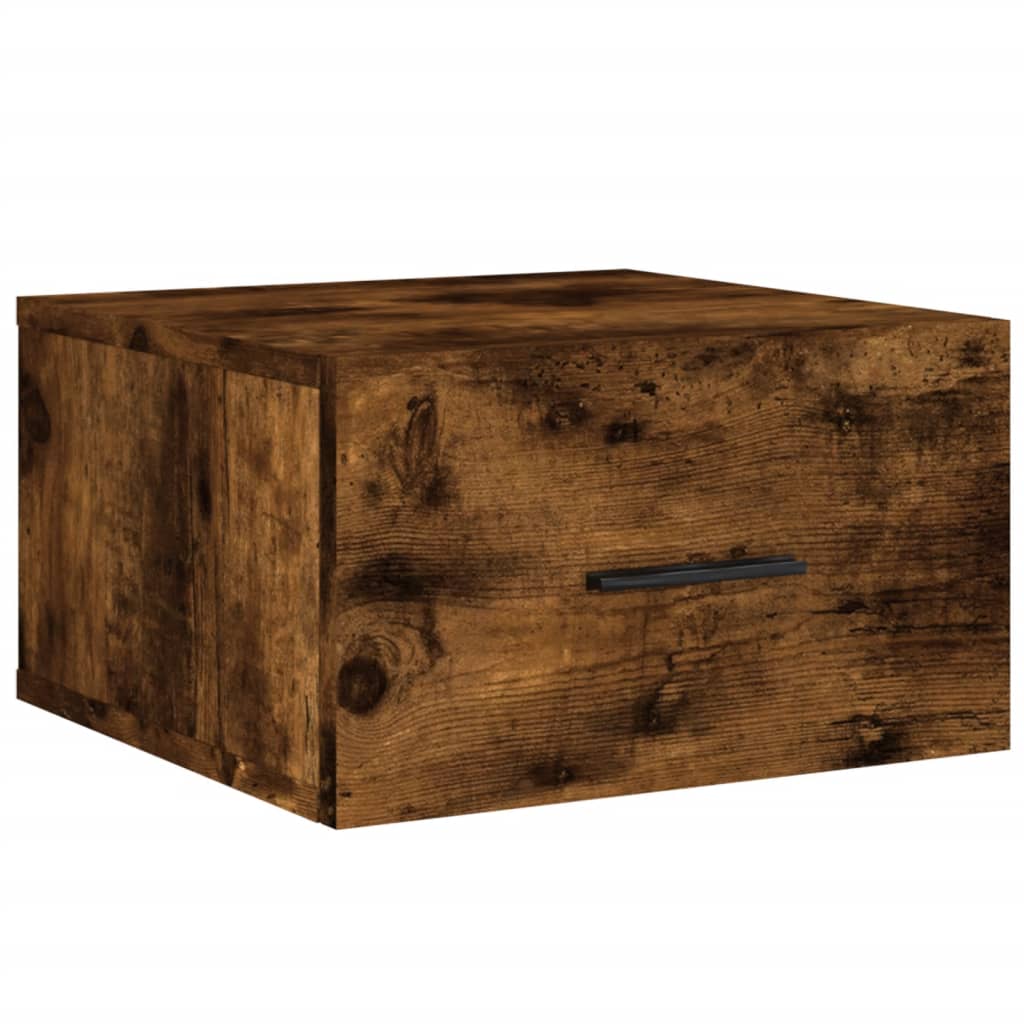 Comodino a Muro Rovere Fumo 35x35x20 cm | homemem39