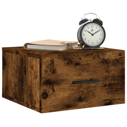 Comodino a Muro Rovere Fumo 35x35x20 cm | homemem39