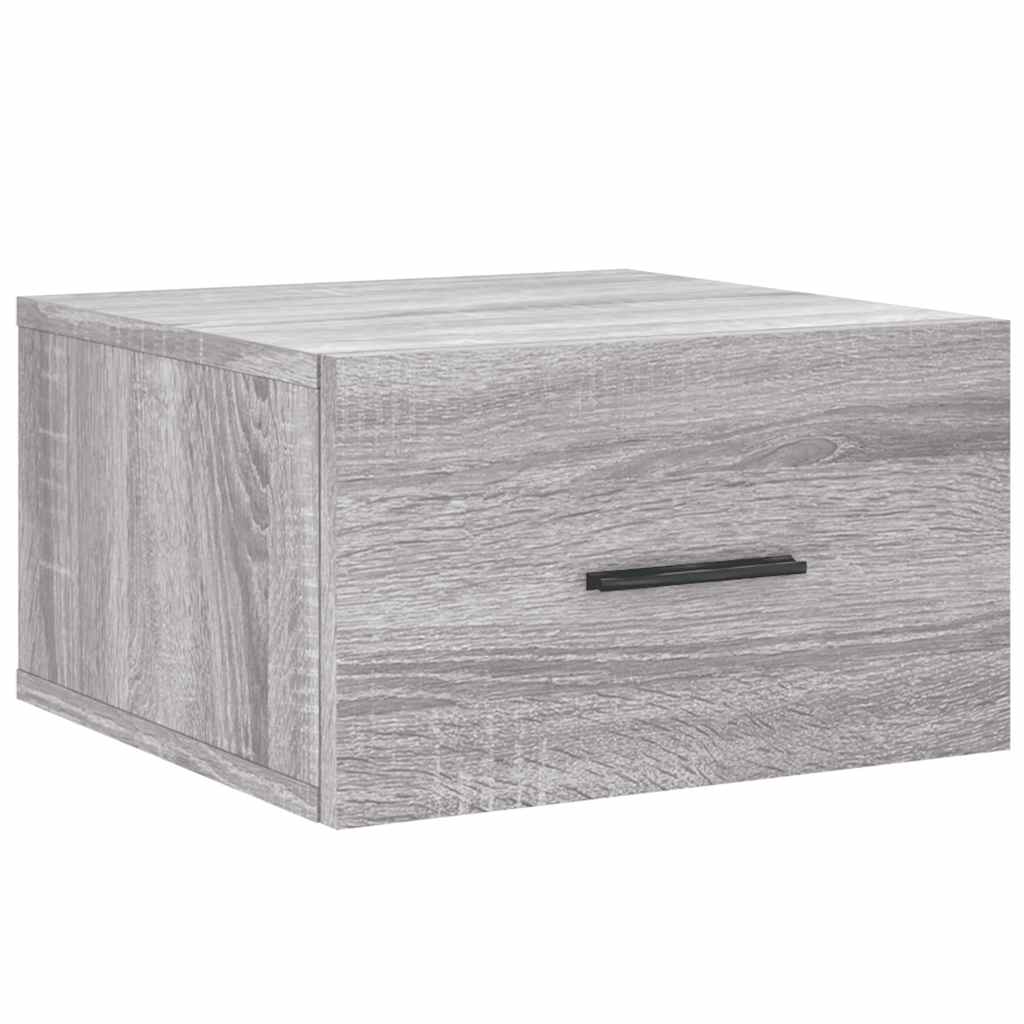 Comodini a Muro 2 pz Grigio Sonoma 35x35x20 cm | homemem39