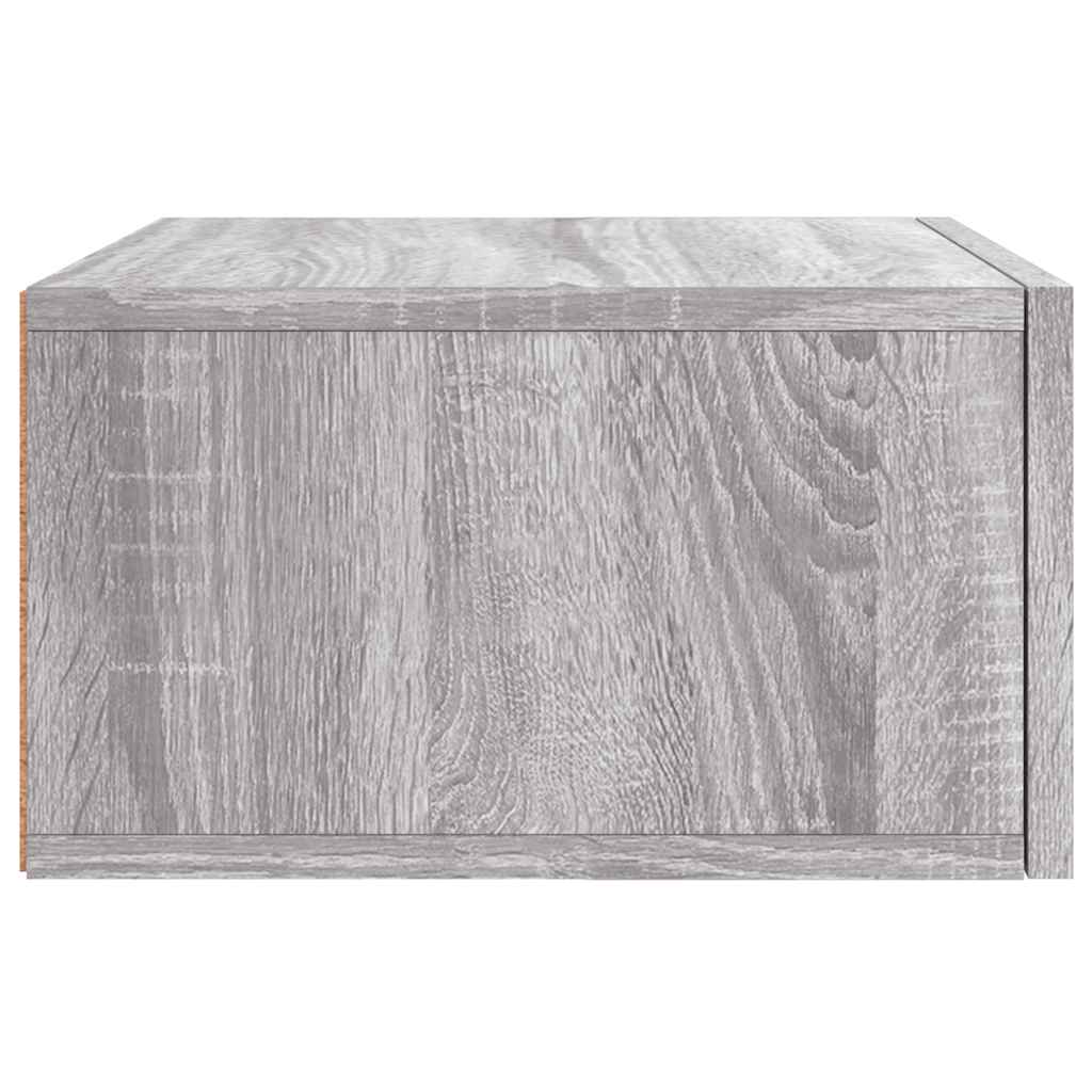 Comodini a Muro 2 pz Grigio Sonoma 35x35x20 cm | homemem39