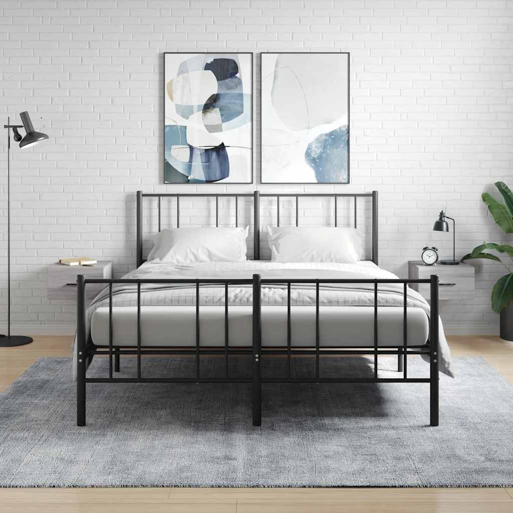 Comodini a Muro 2 pz Grigio Sonoma 35x35x20 cm | homemem39