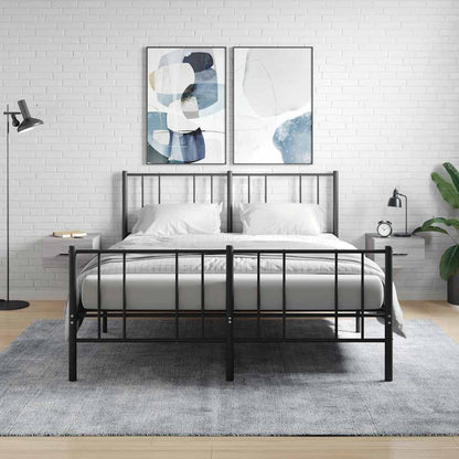 Comodini a Muro 2 pz Grigio Sonoma 35x35x20 cm | homemem39