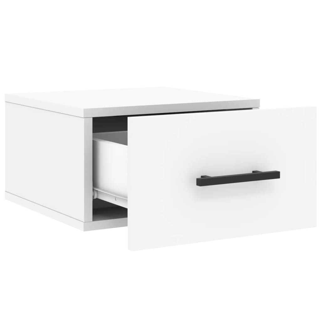 Comodino a Muro Bianco 35x35x20 cm | homemem39