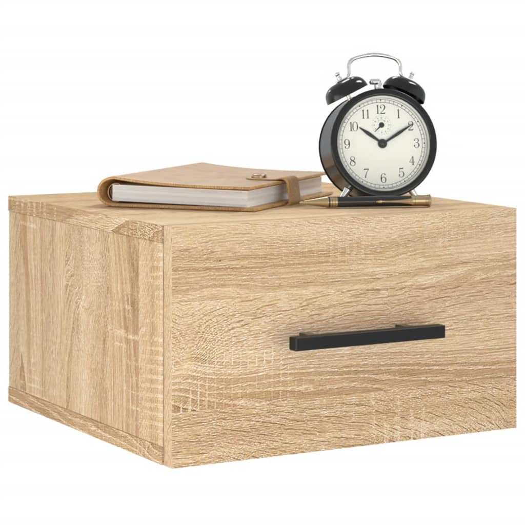 Comodino a Muro Rovere Sonoma 35x35x20 cm | homemem39