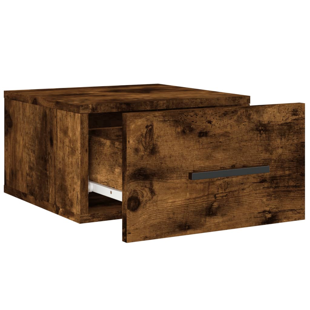 Comodino a Muro Rovere Fumo 35x35x20 cm | homemem39