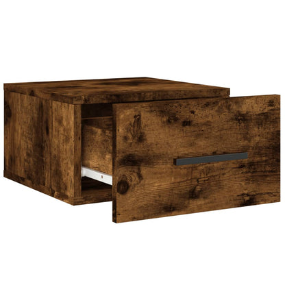 Comodino a Muro Rovere Fumo 35x35x20 cm | homemem39