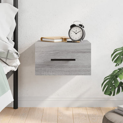 Comodino a Muro Grigio Sonoma 35x35x20 cm | homemem39