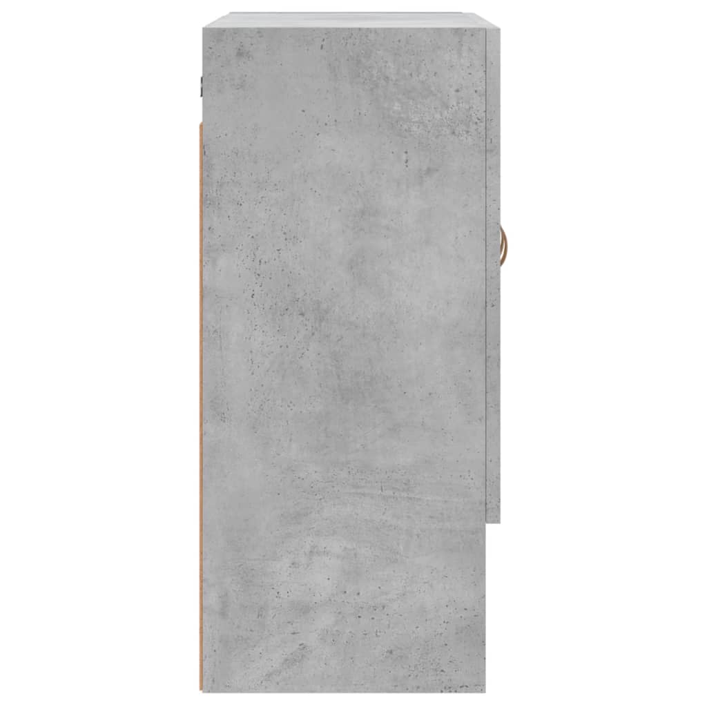 Armadietto a Muro Grigio Cemento 60x31x70 cm Legno Multistrato