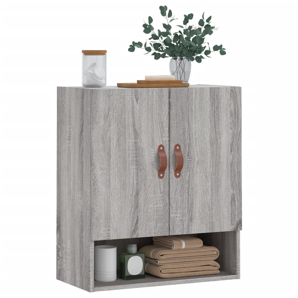 Armadietto a Muro Grigio Sonoma 60x31x70cm in Legno Multistrato | homemem39