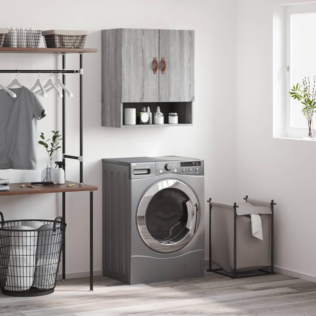 Armadietto a Muro Grigio Sonoma 60x31x70cm in Legno Multistrato | homemem39