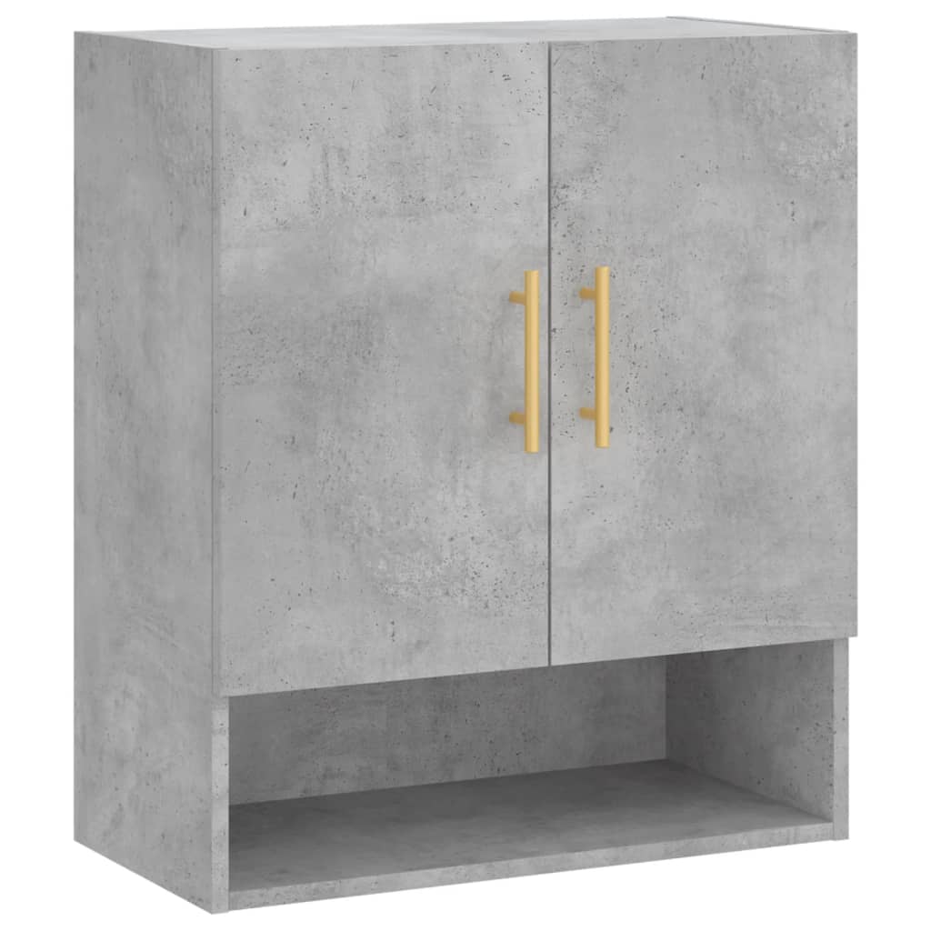 Armadietto a Muro Grigio Cemento 60x31x70 cm Legno Multistrato | homemem39